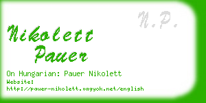 nikolett pauer business card